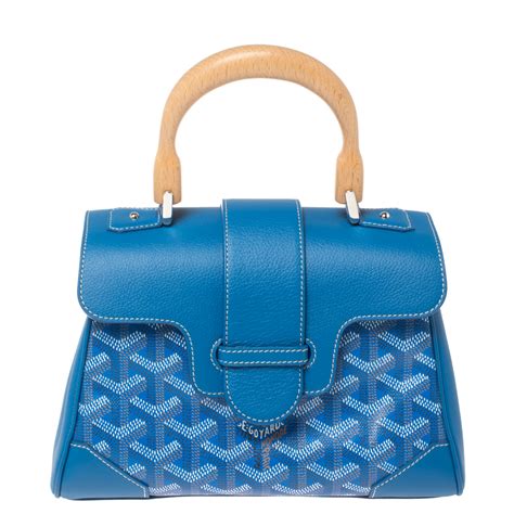 goyard blu|Goyard blue handbag.